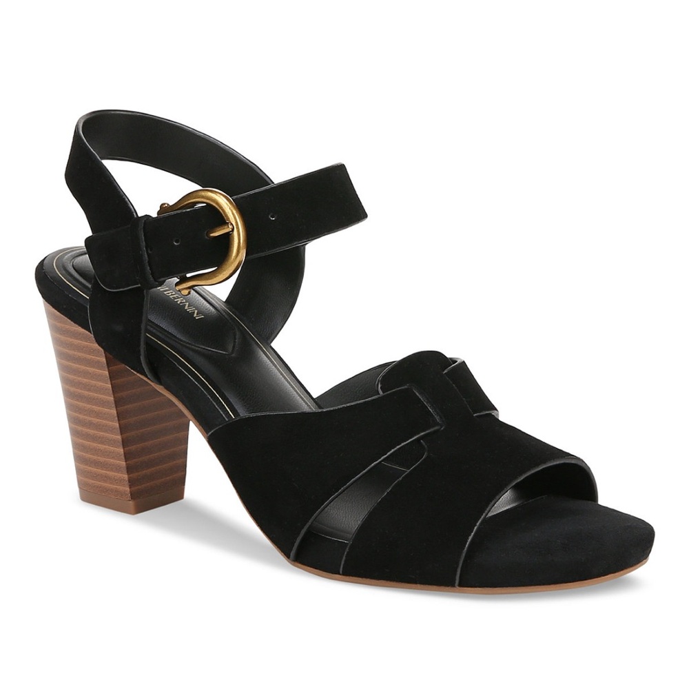 Giani Bernini Angellina Block Heel Dress Sandals in Black Suede
